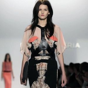 BCBG Max Azria Runway Collection Silk Cocktail Dress (Size XS)